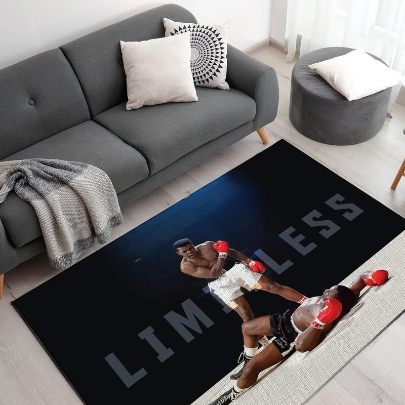DreamController Mohammadd Ali Custom Rugs for Gamer Room (62x40inch)| Playroom Carpets Inspired by Games & Anime Decor for Gamers | Gamer Room Decor for Kids Teen Anti-Slip Gaming Mat - Image 1